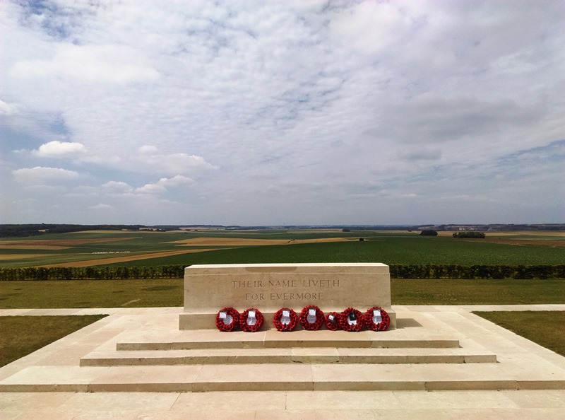 Wreaths laid on 7 July 2017 at the Villers Bretonneux Memorial in honour of Old Collegians and Old Grammarians who died during World War I.